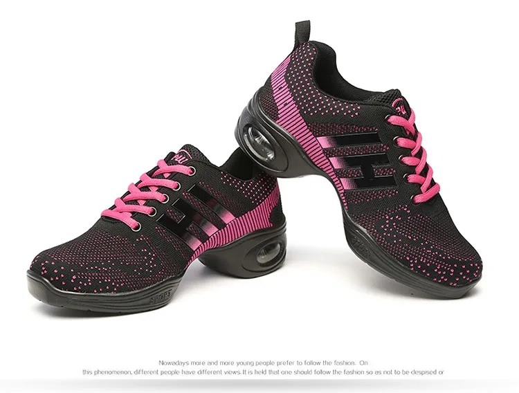 Современный Джаз Обувь для танцев Для женщин Женский, сетчатый Salsa Танцы плоские туфли на резиновой подошве Zapatos Бейл Mujer