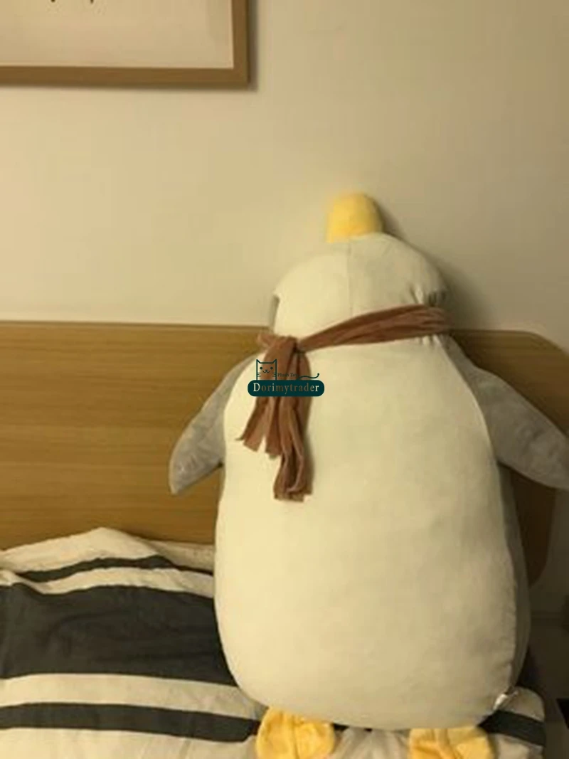 Dorimytrader pop lovely lying animal penguin plush pillow toy giant stuffed anime penguins doll cartoon pillow gift decoration 35inch 90cm DY61818  (7)