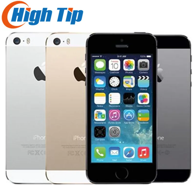 

iPhone 5S Factory Unlocked Original 16GB/32GB/64GB ROM 8MP Touch ID iCloud App Store WIFI GPS 4.0 inch Fingerprint IOS