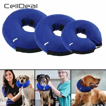 

M Inflatable Dog Puppy Cat Pet Collar Post Surgery Lampshade Cone Neck Injury Anti-bite Neck Collares Protective Circle