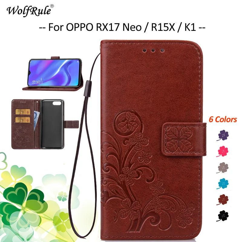 

For Cover OPPO RX17 Neo Case Flip PU Card Holder Wallet Bumper Phone Bag Case For OPPO RX17 Neo Cover For OPPO R15X / K1 6.41''