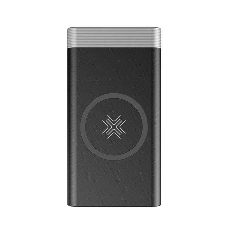 ROCK power Bank 10000 мАч QI Беспроводное зарядное устройство Портативный внешний аккумулятор встроенный внешний аккумулятор для iPhone X 8 samsung S8 S9 Plus - Цвет: Черный
