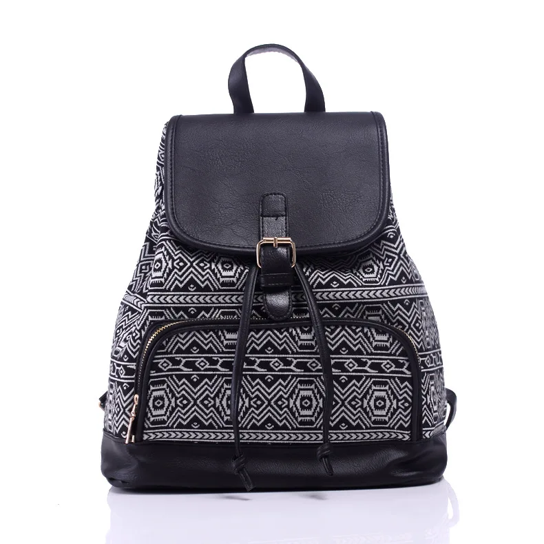 

Canvas Women Printing Backpack Female Casual Tote Pouch Students School Book Bag Mochila For Girls