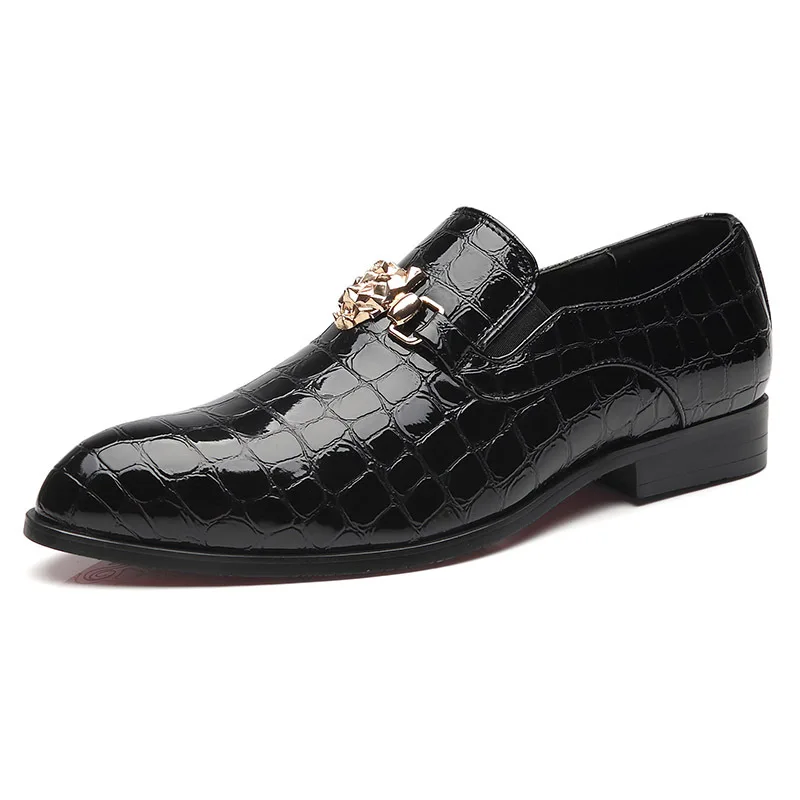 M-anxiu/; дизайн; Роскошные туфли-оксфорды без шнуровки с крокодиловой текстурой; мужские повседневные Модные модельные туфли с острым носком