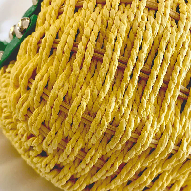 Women Pineapple Handbags Straw Weave Designer Female Shoulder Bags Ladies Fashion Clutches Tote Women Messenger Bag SS0319 (10)
