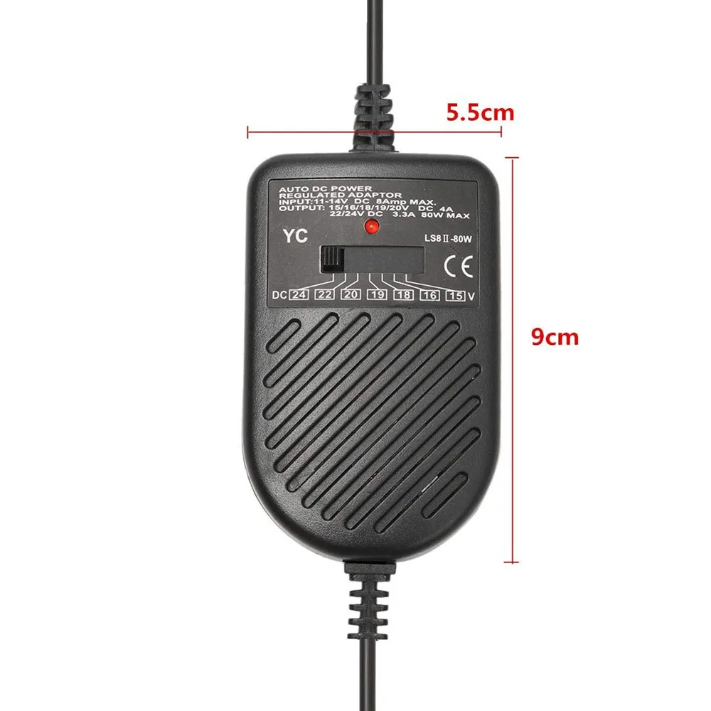 Ingelon Portable cargador Universal portatil 80W Notebook DC 15v-19v to 24v power adapter Adjustable car laptop charger lader Ingelon Portable cargador Universal portatil 80W Notebook DC 15v-19v to 24v power adapter Adjustable car laptop charger lader