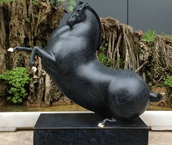 

Art Deco Sculpture Very Fat Horse Bronze Statue