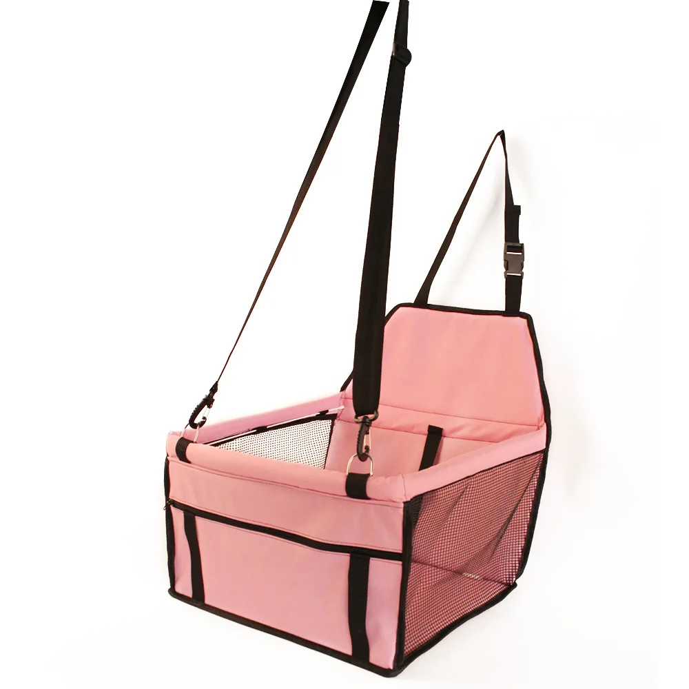 Pet Dog Car Carrier Seat Bag Waterproof Basket Safety Travelling Mesh Hanging Bags Dog Seat Bag Basket - Color: F
