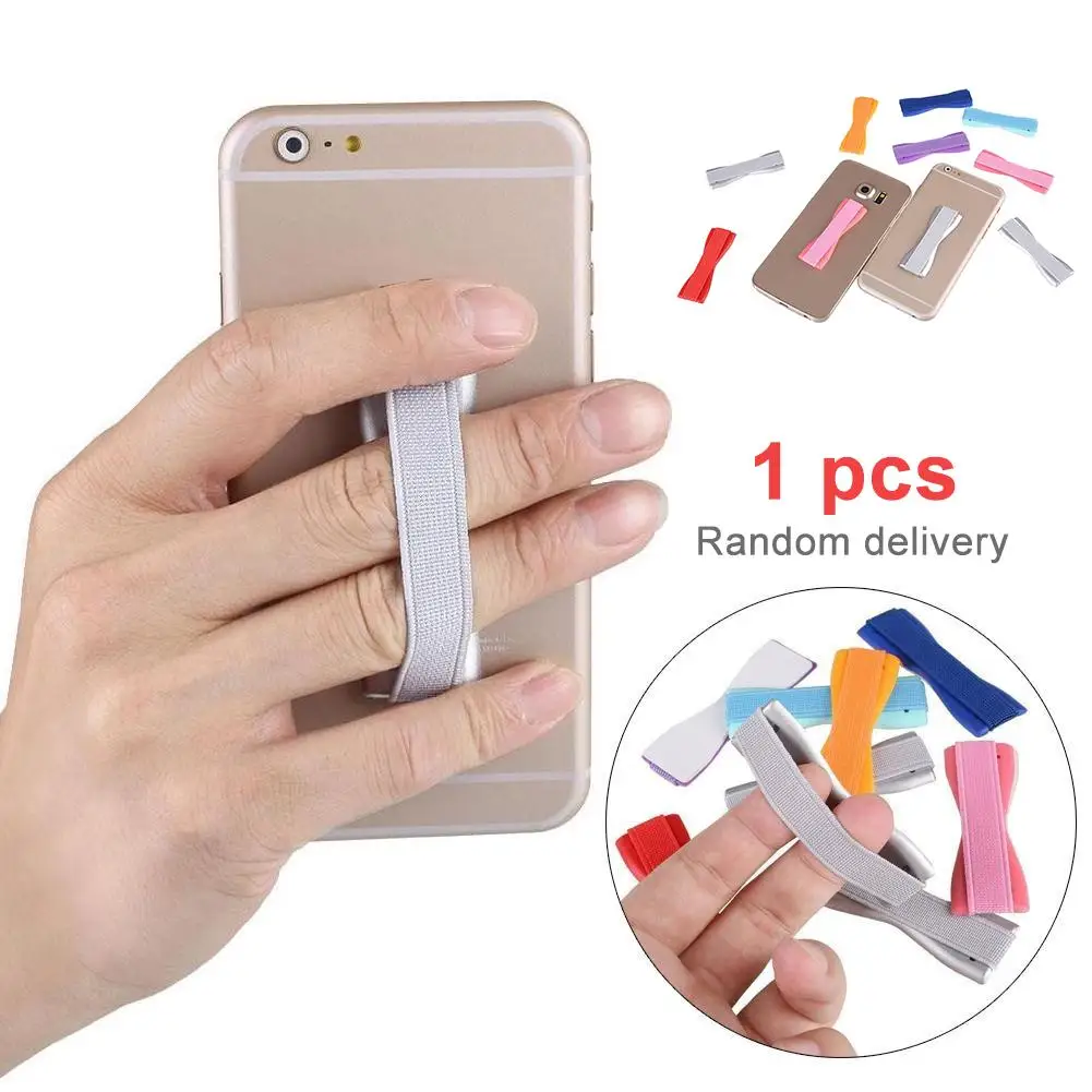 

Self-Adhesive Universal Mobile Phone Back Elastic Finger Grip Strap Band Holder Universal Mobile Phone Back
