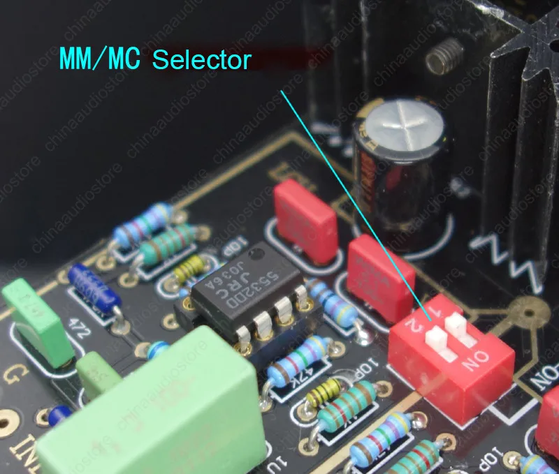 V2 мм MC проигрыватель Phono предусилитель на основе двойного Phono предусилителя, мм/MC переключаемый, обновляемый OPAMP, AC110V 220V
