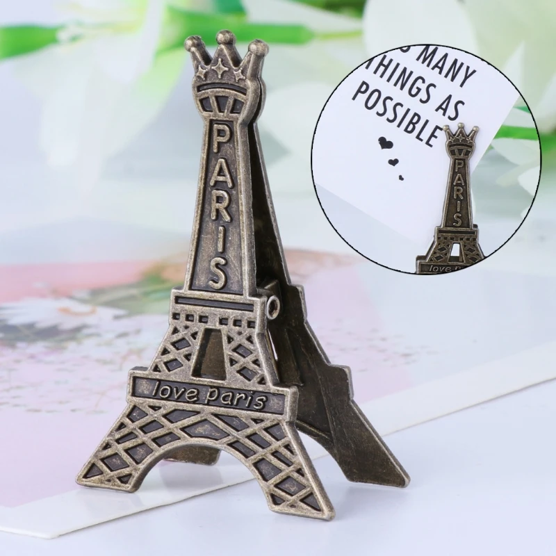 

Vintage Eiffel Tower Paris Metal Memo Paper Clip For Message Decoration Photo