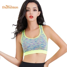 THUNSHION Воздухопроницаемый спортивный бюстгальтер, топ для фитнеса, тренировок, спортзала, для женщин, для йоги, укороченный, быстросохнущий, спортивный, для бега, нижнее белье, Sujetador Deportivo