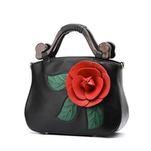 Женская сумка Новая трехмерная ручная работа цветок невесты портативная женская сумка-портфель сумки фольклорный стиль; ретро-цветная сумка на плечо