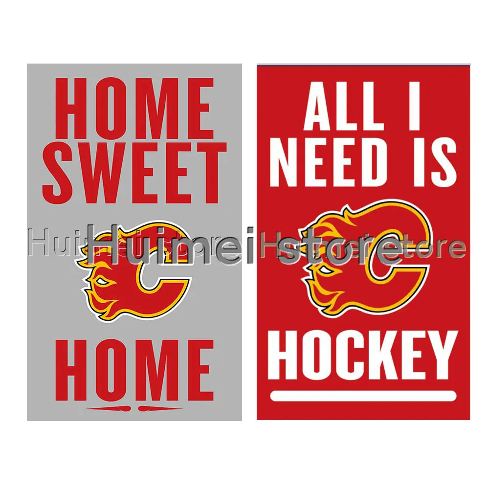 Hockey flags and banners Calgary, Canada 3 * 5 ft Calgary flames team