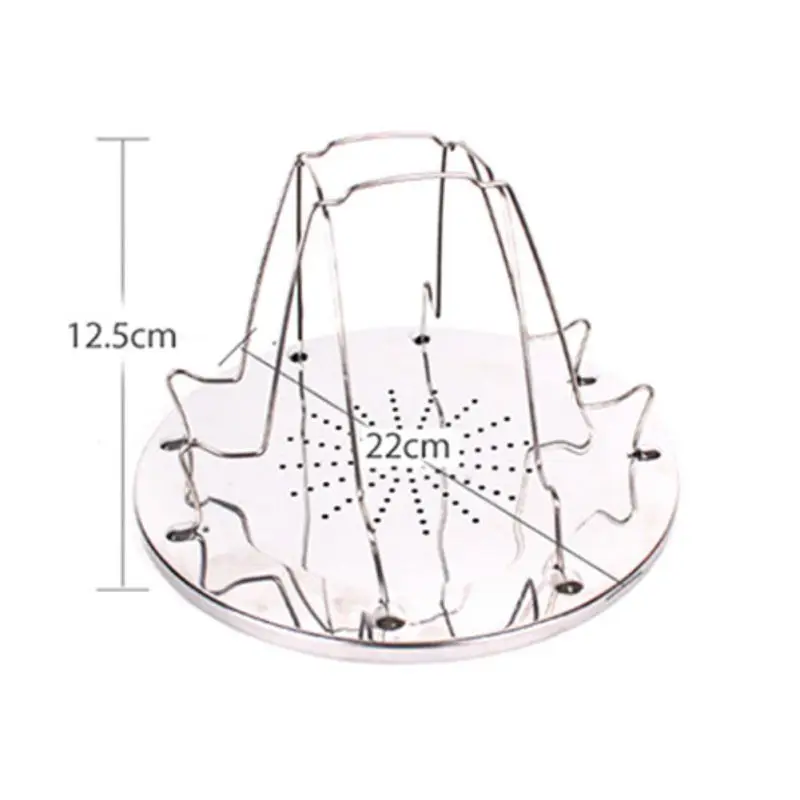 De acero inoxidable plegado tostadora Rack bandeja pan cocina soportes de herramientas de Camping al aire libre patio trasero pliegues de placa de cena de cocina