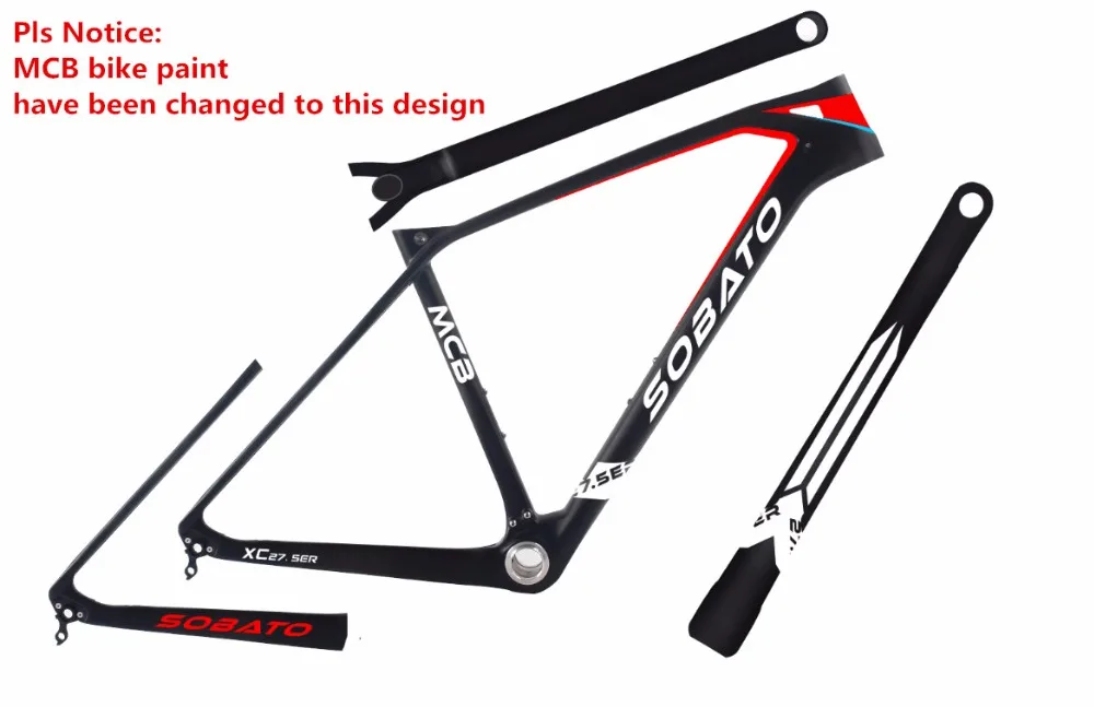 Clearance SOBATO 27.5ER Mountain Bike Suspension Fork 135*10 QR and 142*12 Thru Axle mtb Bicycle 5