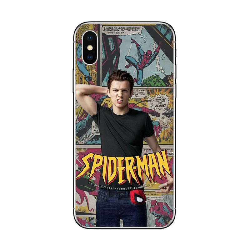 Ciciber Marvel супер герой Человек-паук чехол для телефона для Apple iPhone 7 8 6 6s Plus X XR XS MAX 5S SE Мягкий ТПУ чехол