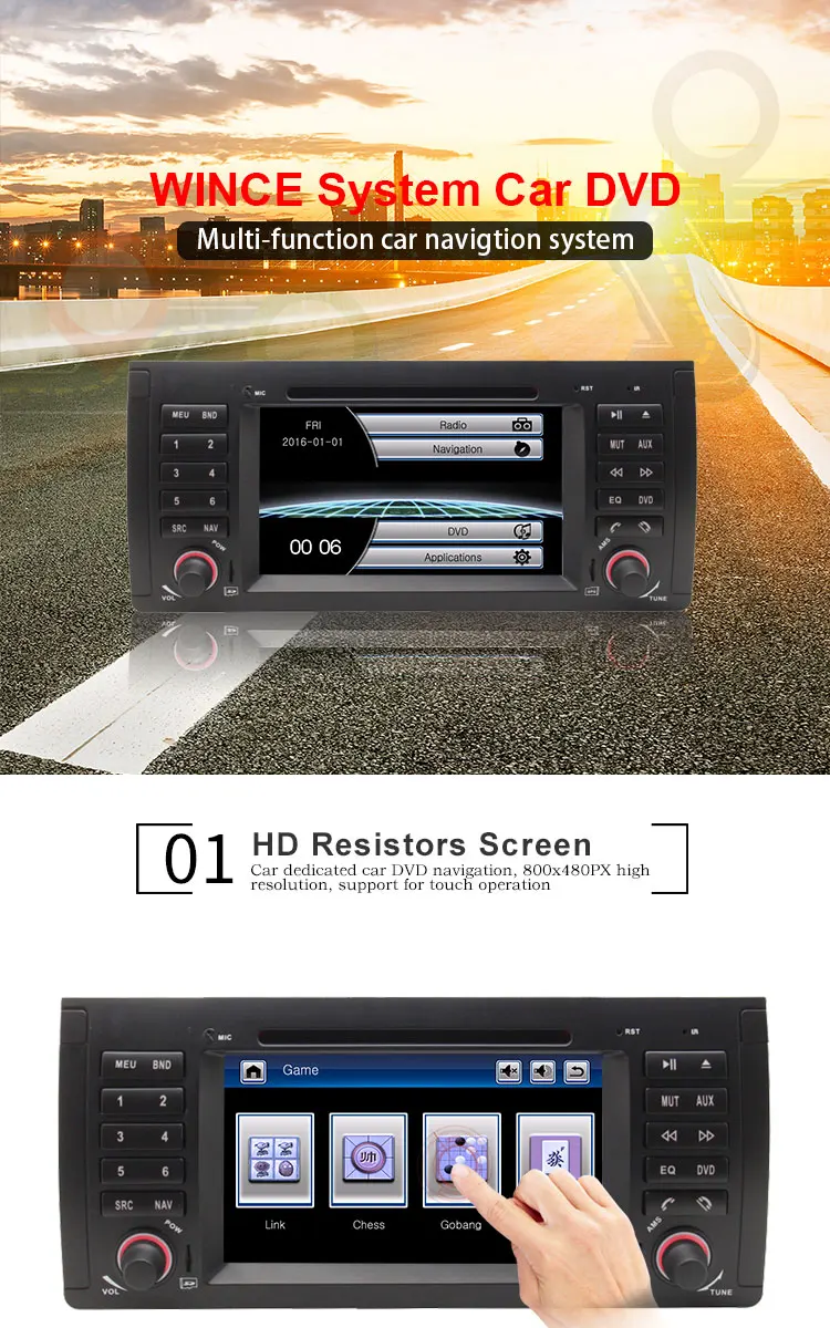 Clearance TOPBSNA 7 inch Car DVD Player For BMW E53 X5 M5 E39 E38 GPS Navigation Multimedia Stereo 1 Din Car Radio Headunit automotive USB 1