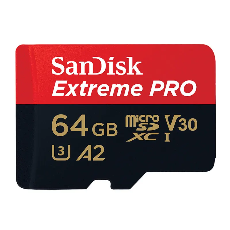 Карта памяти SanDisk Extreme PRO microsd, 256 ГБ, UHS-I, 128 ГБ, micro SD карта, 64 ГБ, TF карта, 170 МБ/с./с, класс 10, U3, V30, A2, картао-де-Мемория - Емкость: 64 ГБ