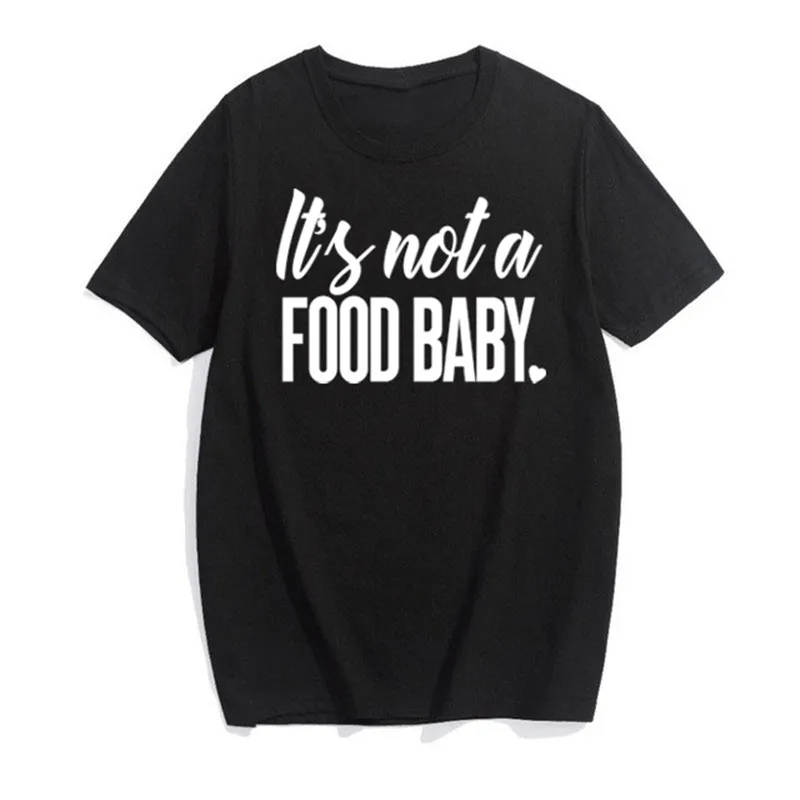 

LUSLOS It's not a food baby Pregnancy Announcement Photo Prop T Shirt New Mom Tee Tops