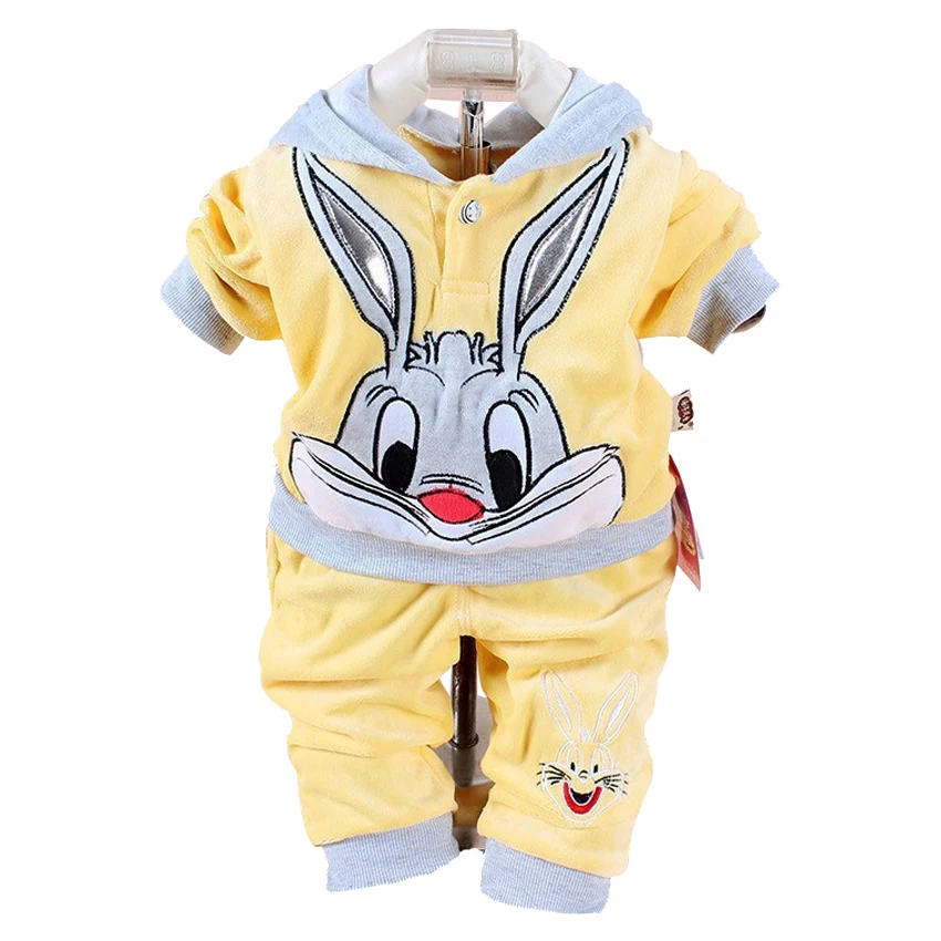 New Baby Boys Girls Clothing Sets Children Spring And Autumn Cartoon Rabbit Cotton Hooded Long Sleeve Coat Pants Suit Set New Baby Boys Girls Clothing Sets Children Spring And Autumn Cartoon Rabbit Cotton Hooded Long Sleeve Coat Pants Suit Set