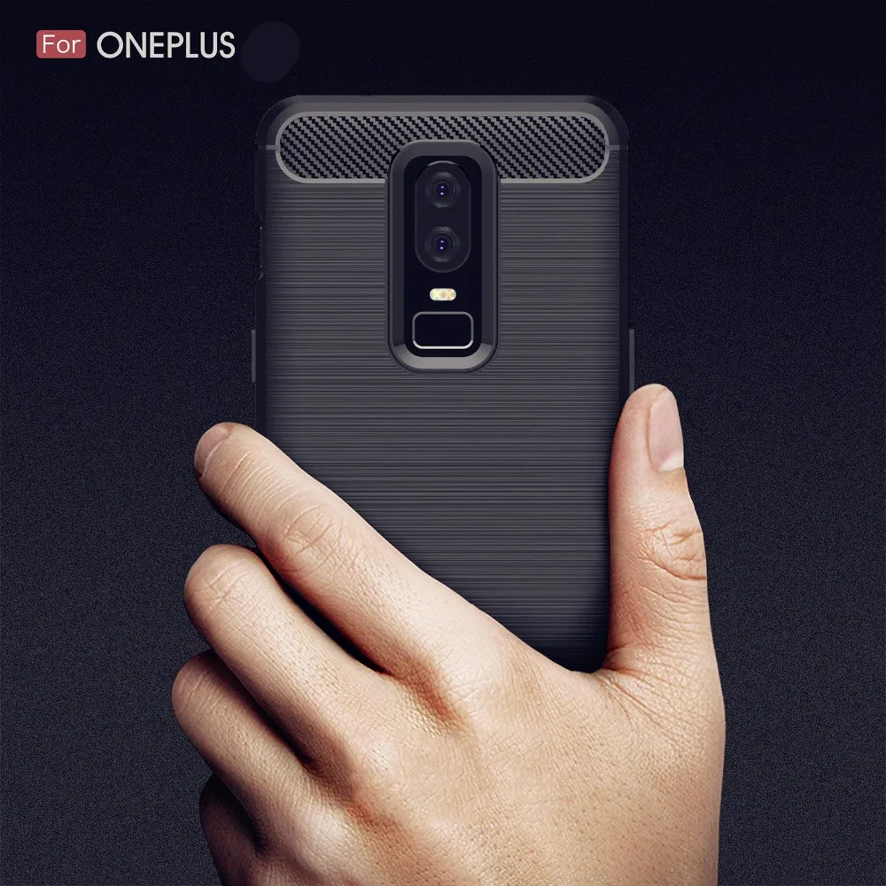 buy 1+6 Case For Oneplus 5T 6t Case Cover Luxury Carbon Fiber soft Case for Oneplus 3t 5 t oneplus 6 Phone Cases Back Shell