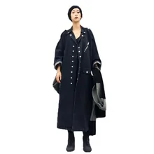 2019 Spring New Oversize Jacket Buttons Single Breasted Irregular Stitching Hem Ladies Fashion Denim Windbreaker YH127 white oversize mock neck irregular hem asymmetrical top