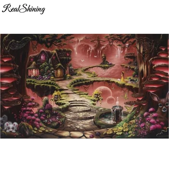 

5D Diy Diamond Painting Mysterious fairy castle Mosaic Full Square Rhinestone Diamond Embroidery Cross Stitch FS3494