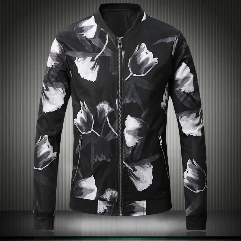 

2019 Autumn Men Jackets, Fashion Chinese Style Long Sleeve Jackets ,Autumn Large Size Men Print Jackets