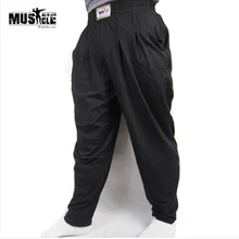 MUSCLE ALIVE, мужские мешковатые штаны для бодибилдинга, свободные штаны для тренировок, хлопок, высокая эластичность, для фитнеса, бодибилдера, одежда для спортзала