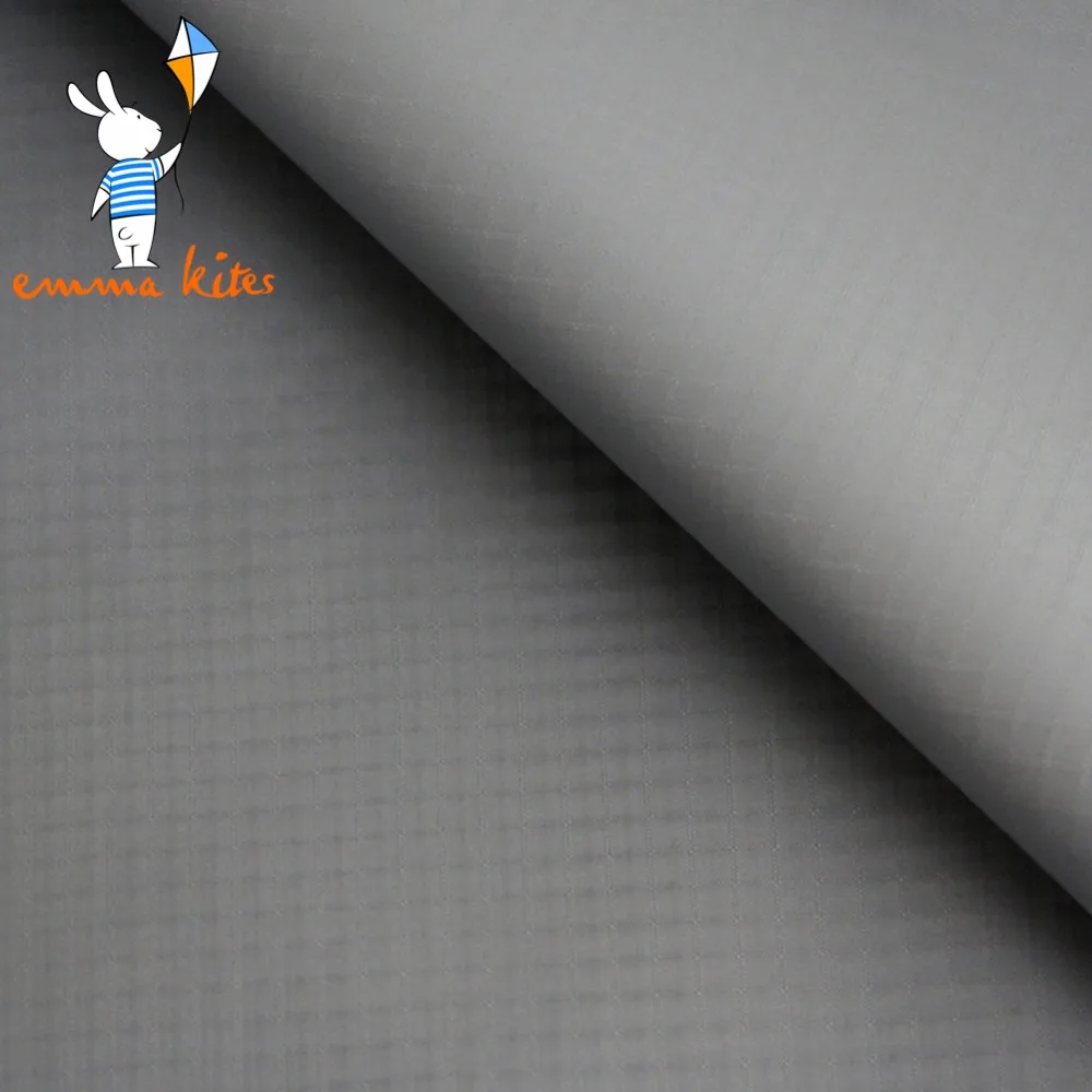 Grey 1.7Yard Wide x 1Yard Long Outdoor Waterproof Fabric UV Protection Ripstop Nylon Fabric For