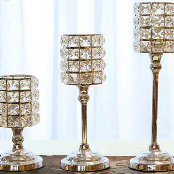 

Candle Holder Romantic Candlelight Dinner Props Candlesticks Modern Simple Table Decorations European Crystal Candlestick