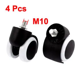 

uxcell 4Pcs 360 Degree 10mm Thread Stem Rotation Double Wheel Swivel Caster for Home or Office Chairs Hot Sale