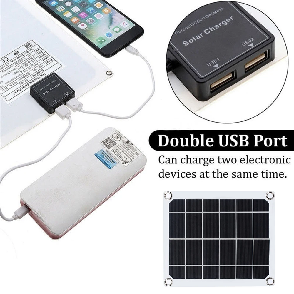 Моно солнечная панель двойная USB система многофункциональная Путешествия 10 Вт