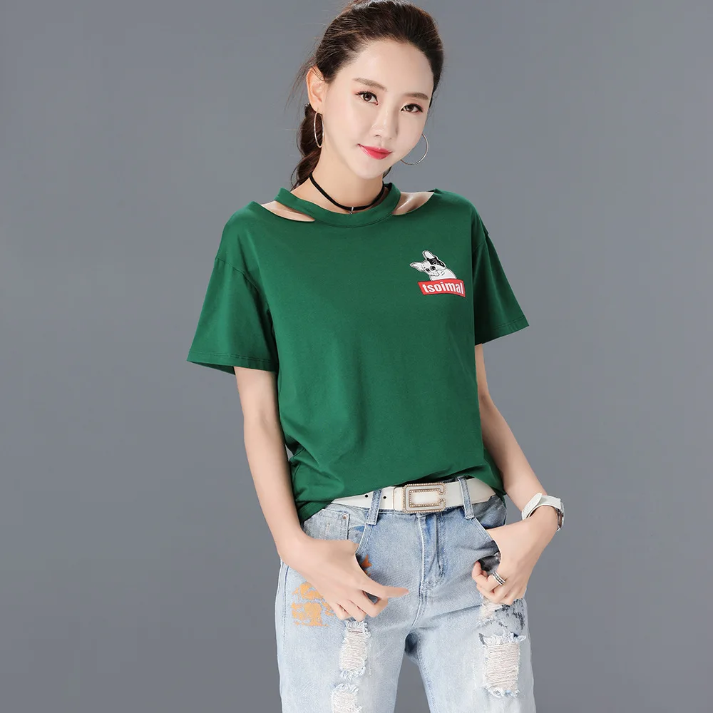 Camisas Mujer с мультяшным принтом kawaii Футболка женская футболка коротким рукавом