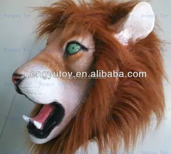 

Best Sellig Heng Yu toy Promotional High-quality Full-face Latex Lion Head mask Halloween Prop