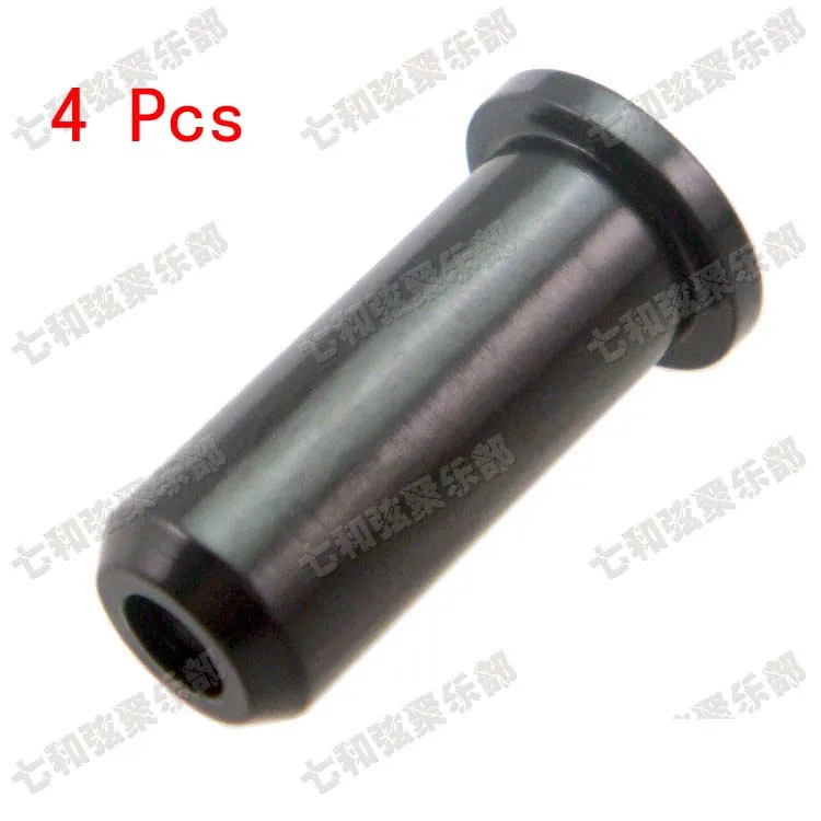 4 Pcs Black Bass Guitar String Mounting Ferrules Bushing Electric Bass Bridge String retainer  XK-07-BK-4