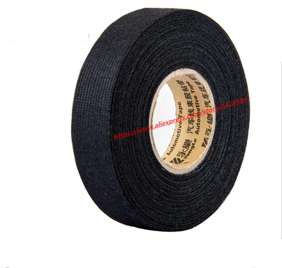 12mmx15m Universal Flannel fabric Cloth Tape automotive wiring harness Black Flannel Car Anti Rattle Self Adhesive Felt Tape-in Tape from Home Improvement ...