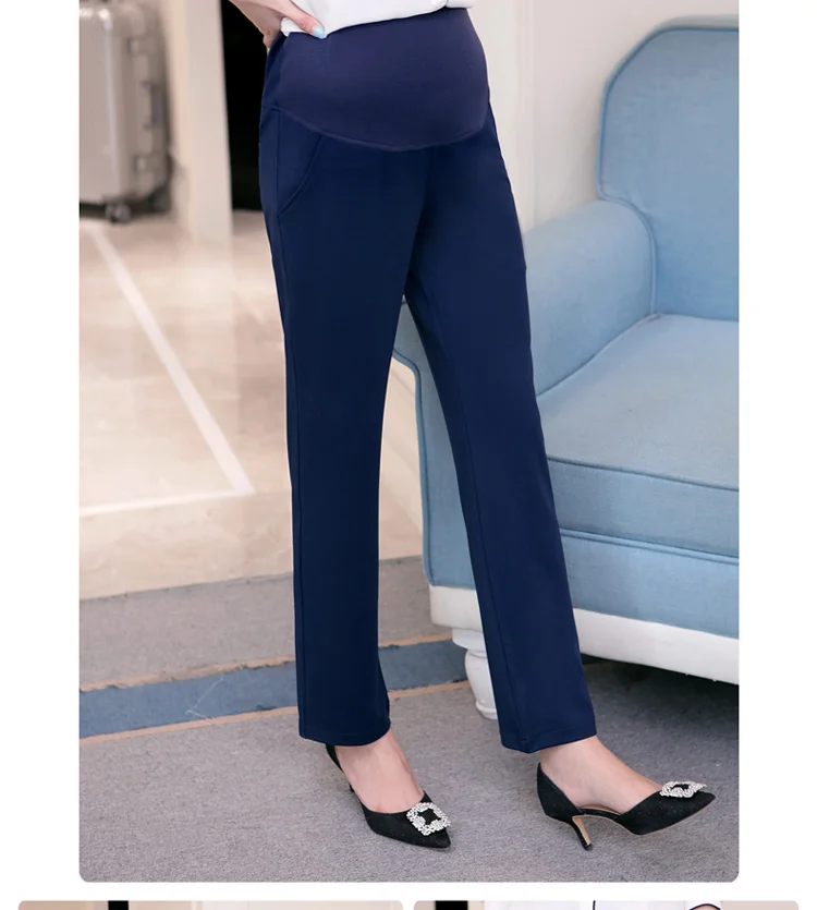 2019 сезон весна-лето Новая корейская модная одежда для беременных сплошной цвет беременных женщин желудка лифт повседневные штаны, леггинсы