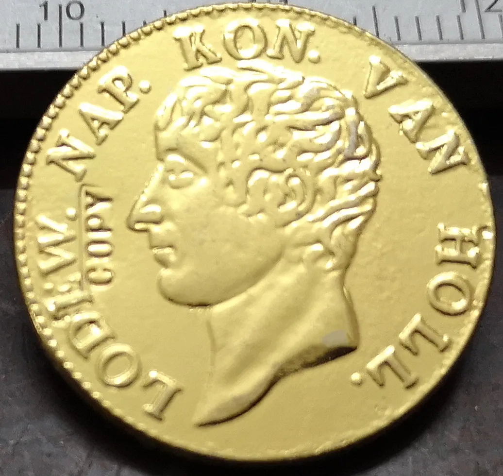 

1810 Netherlands 1 Ducat-Louis naoleon Gold Copy Rare Coin