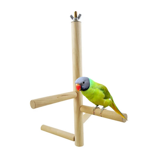 Parrot Wood Perches Hanging Bird Stand Platform Bird Cage Branch