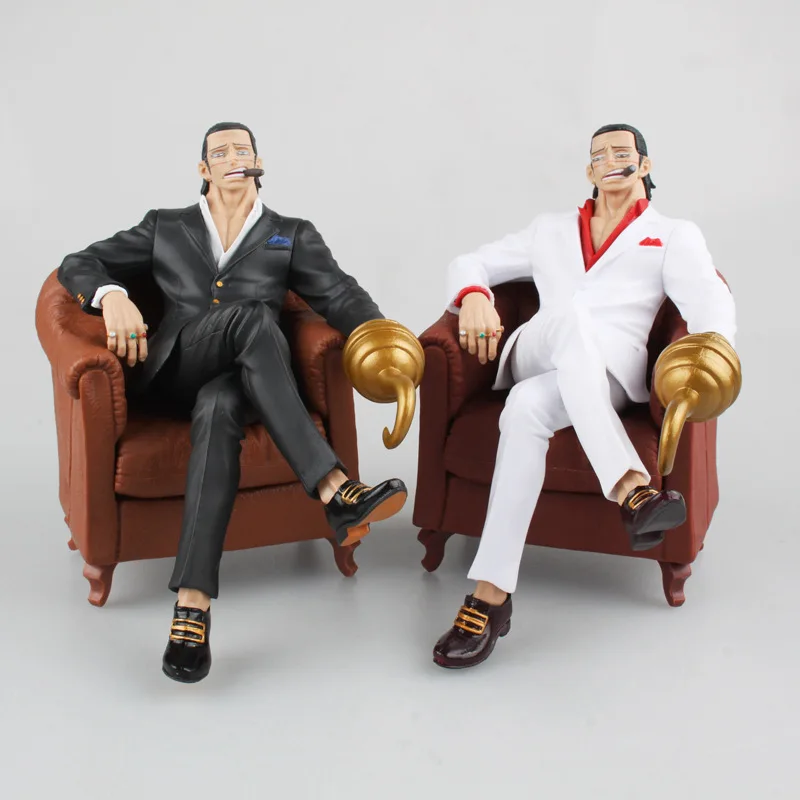 

13cm One Piece Pop Sir Crocodile Sitting Position Action Figure Mr.0 Clothes PVC Anime Figures Collectable Boxed Model Toy WX348