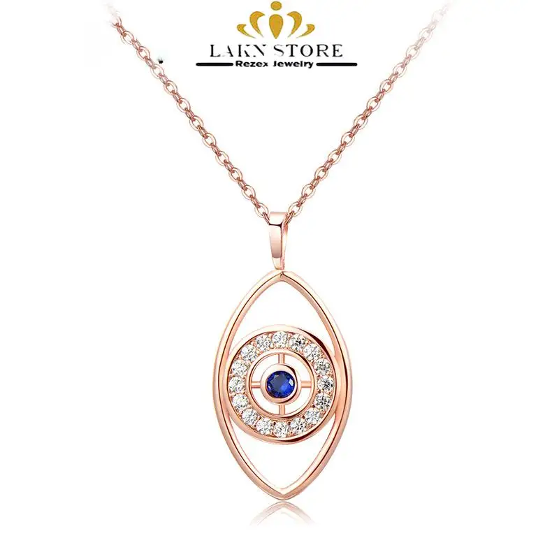 Модные ювелирные изделия lucky blue evil eye charm ожерелье розовый золотистый цвет круглый