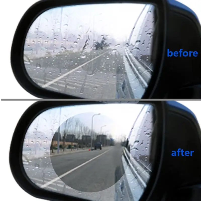 2PCS Car Rearview Mirror Protective Film Anti Fog Window Clear Rainproof Rear View Mirror Protective Soft Film Side Window Film