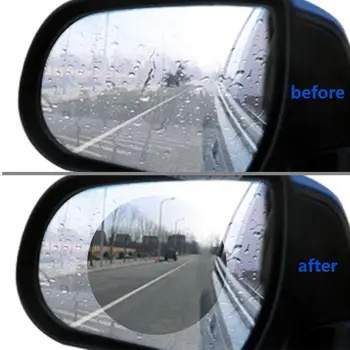 

2PCS Car Rearview Mirror Protective Film Anti Fog Window Clear Rainproof Rear View Mirror Protective Soft Film Side Window Film