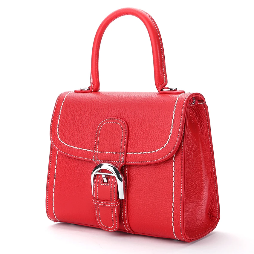 ESUFEIR العلامة التجارية جلد طبيعي المرأة حقيبة يد تصميم الشهيرة الأعلى مقبض حقائب النساء حقيبة كتف مفردة أزياء النساء Crossbody حقيبة