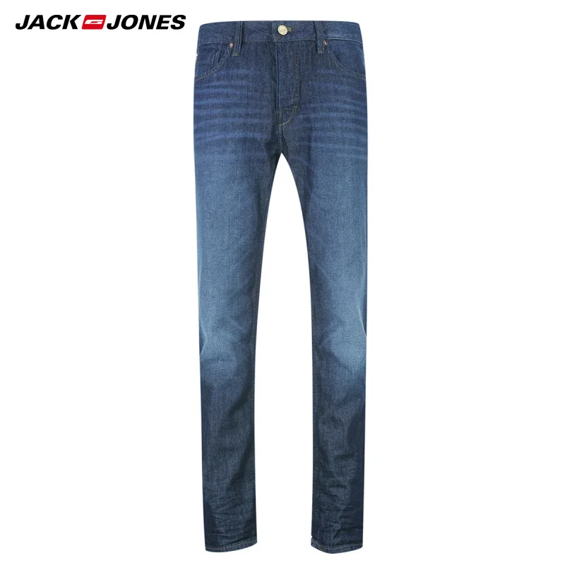 Jack&Jones Бренд Новинка Мужские Джинсы с Хлопка Брюки Джинсовые Нательный Фасон с Застёжками Хорошими Мужские одежды 217132558