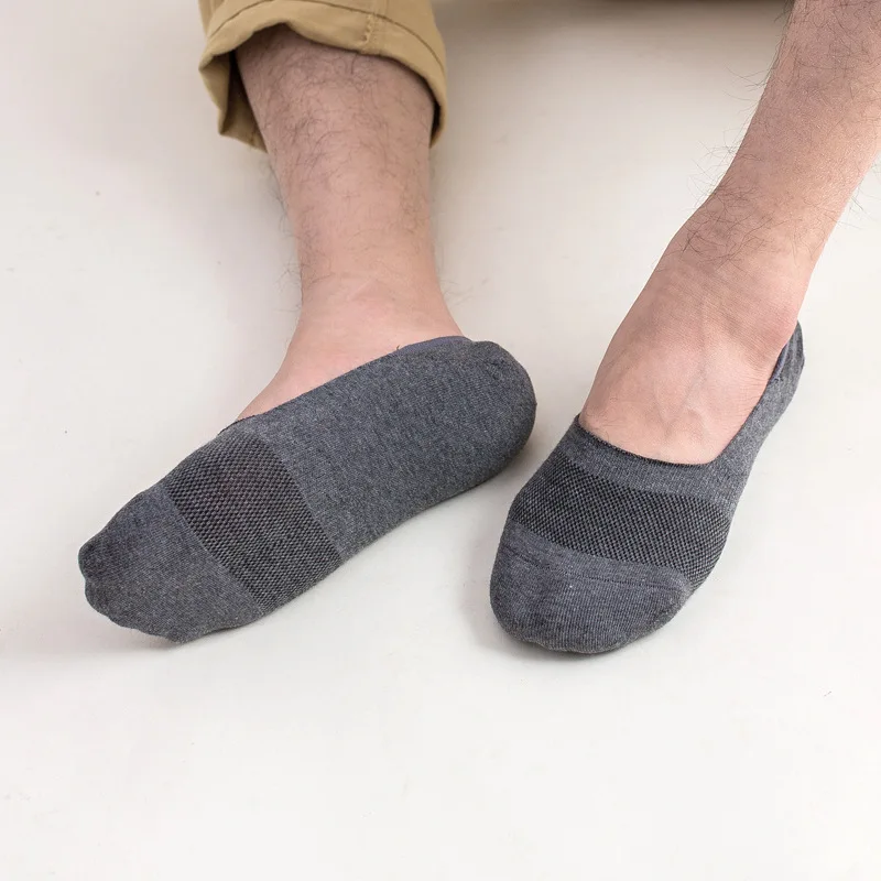 2019 Men's mesh Invisible Cotton Socks Male Short No Show Sock Summer Thin Breathable Casual Dress Socks 5 pairs Size EUR 39-44
