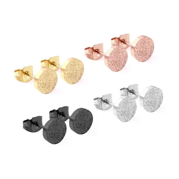 

LUXUKISSKIDS 4Pairs/Lot 4MM Stainless Steel Mix Color Stud Earrings Round Shape Studs Earrings For Women Jewelry
