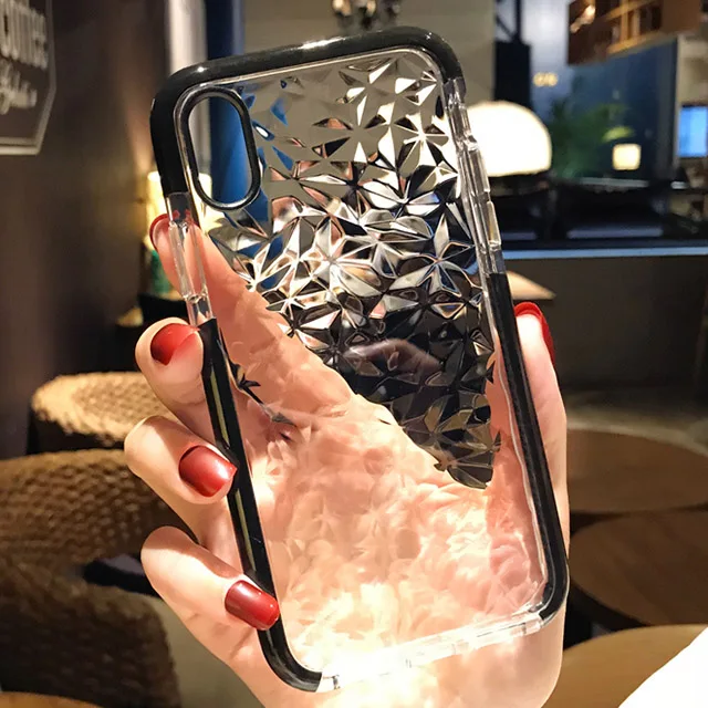 

Original Logo Case For iPhone 8 Phone Case Official Cover For iPhone X XR XS Max Case For iPhone 7 6 6S Plus Diamond Pattern